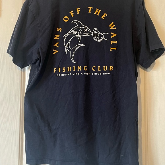 Vans Off The Wall Fishing Club Pocket T-Shirt 0217 🎆 - Picture 3 of 4